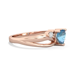 Blue Topaz Split Band Swirl 14K Rose Gold ring R2130