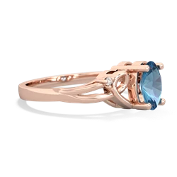 Blue Topaz Swirls 14K Rose Gold ring R2347