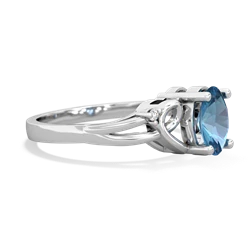 Blue Topaz Swirls 14K White Gold ring R2347