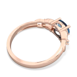 Blue Topaz Links 14K Rose Gold ring R4032