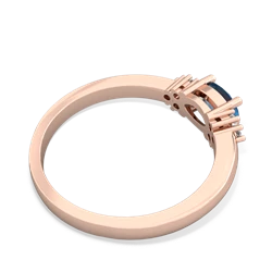 Blue Topaz Simply Elegant East-West 14K Rose Gold ring R2480