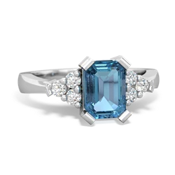 Blue Topaz Timeless Classic 14K White Gold ring R2591