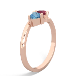 Blue Topaz Sweethearts 14K Rose Gold ring R5260