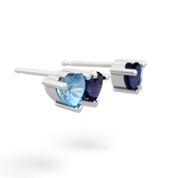 Blue Topaz Sweethearts 14K White Gold earrings E5260