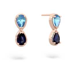 Blue Topaz Infinity 14K Rose Gold earrings E5050