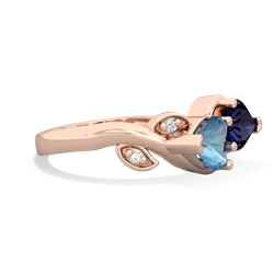 Blue Topaz Floral Elegance 14K Rose Gold ring R5790