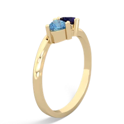 Blue Topaz Sweethearts 14K Yellow Gold ring R5260