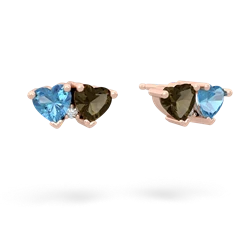 Blue Topaz Sweethearts 14K Rose Gold earrings E5260