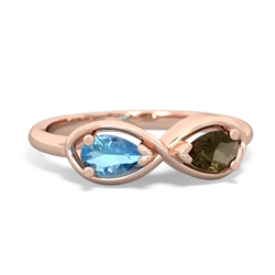 Blue Topaz Infinity 14K Rose Gold ring R5050