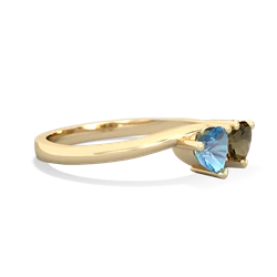 Blue Topaz Sweethearts 14K Yellow Gold ring R5260