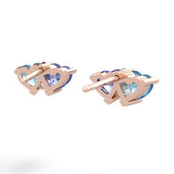 Blue Topaz Sweethearts 14K Rose Gold earrings E5260