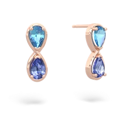 Blue Topaz Infinity 14K Rose Gold earrings E5050