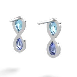 Blue Topaz Infinity 14K White Gold earrings E5050