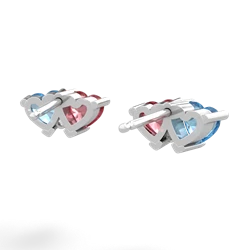 Blue Topaz Sweethearts 14K White Gold earrings E5260