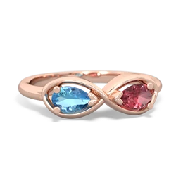 Blue Topaz Infinity 14K Rose Gold ring R5050