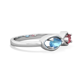 Blue Topaz Infinity 14K White Gold ring R5050