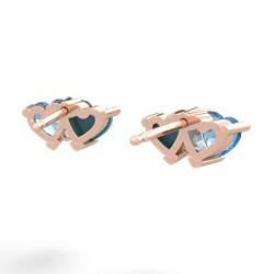 Blue Topaz Sweethearts 14K Rose Gold earrings E5260