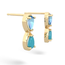 Blue Topaz Infinity 14K Yellow Gold earrings E5050