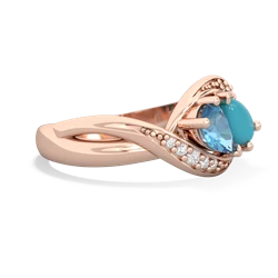 Blue Topaz Summer Winds 14K Rose Gold ring R5342