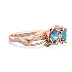 Blue Topaz Rose Garden 14K Rose Gold ring R5510