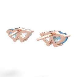 Blue Topaz Sweethearts 14K Rose Gold earrings E5260