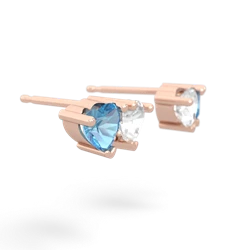 Blue Topaz Sweethearts 14K Rose Gold earrings E5260