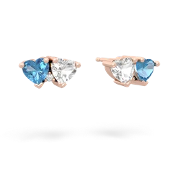 Blue Topaz Sweethearts 14K Rose Gold earrings E5260