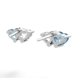 Blue Topaz Sweethearts 14K White Gold earrings E5260