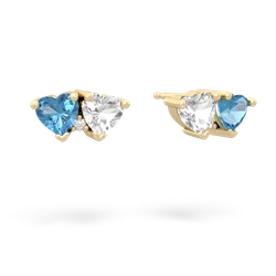 Blue Topaz Sweethearts 14K Yellow Gold earrings E5260