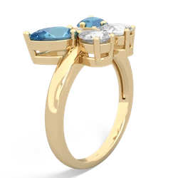 Blue Topaz Butterfly 14K Yellow Gold ring R2215