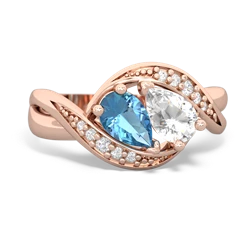 Blue Topaz Summer Winds 14K Rose Gold ring R5342