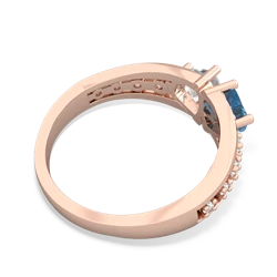 Blue Topaz Heart To Heart 14K Rose Gold ring R3342