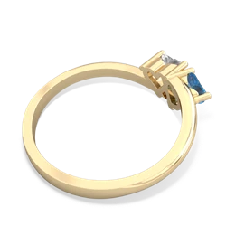 Blue Topaz Sweethearts 14K Yellow Gold ring R5260