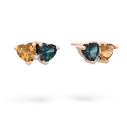 Citrine Sweethearts 14K Rose Gold earrings E5260