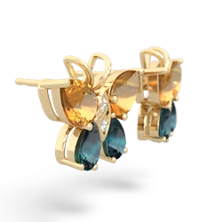 Citrine Butterfly 14K Yellow Gold earrings E2215