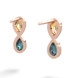 Citrine Infinity 14K Rose Gold earrings E5050