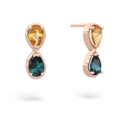 Citrine Infinity 14K Rose Gold earrings E5050