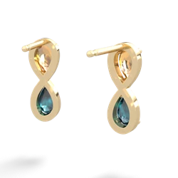 Citrine Infinity 14K Yellow Gold earrings E5050