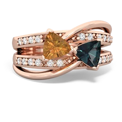 Citrine Bowtie 14K Rose Gold ring R2360