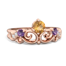 Citrine Crown Keepsake 14K Rose Gold ring R5740