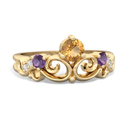 Citrine Crown Keepsake 14K Yellow Gold ring R5740