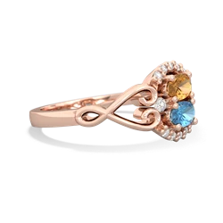 Citrine Love Nest 14K Rose Gold ring R5860