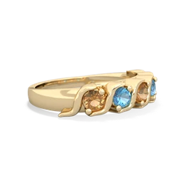 Citrine Anniversary Band 14K Yellow Gold ring R2089