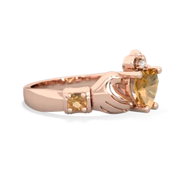 Blue Topaz Claddagh Keepsake 14K Rose Gold ring R5245