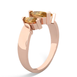 Lab Ruby Three Peeks 14K Rose Gold ring R2433