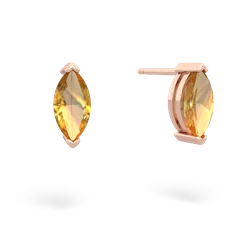 Citrine 8X4mm Marquise Stud 14K Rose Gold earrings E1701