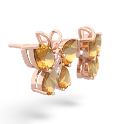 Citrine Butterfly 14K Rose Gold earrings E2215