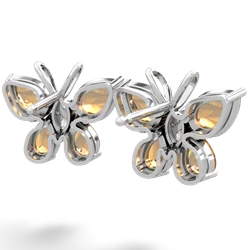 Citrine Butterfly 14K White Gold earrings E2215