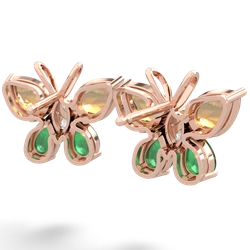 Citrine Butterfly 14K Rose Gold earrings E2215