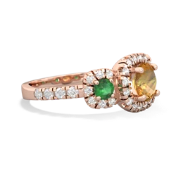 Citrine Regal Halo 14K Rose Gold ring R5350